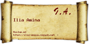 Ilia Amina névjegykártya